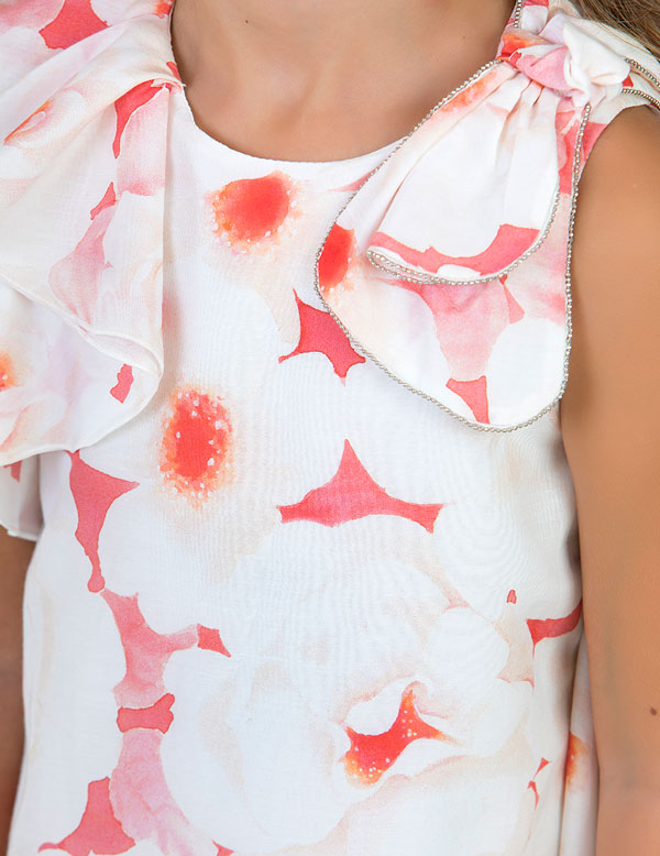 Floral Dress With Ruffles 