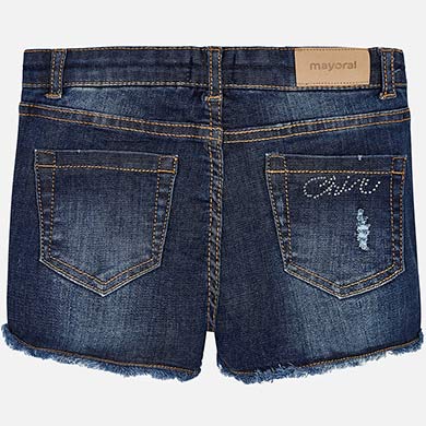 Denim Shorts With Star Appliques