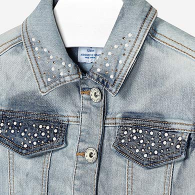 Bleached Sleeveless Denim Jacket