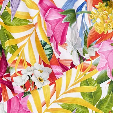 Patterned Asymmetric Neckline Bikini