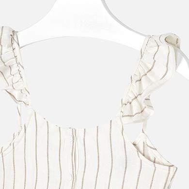 Gold Striped Dress With Straps