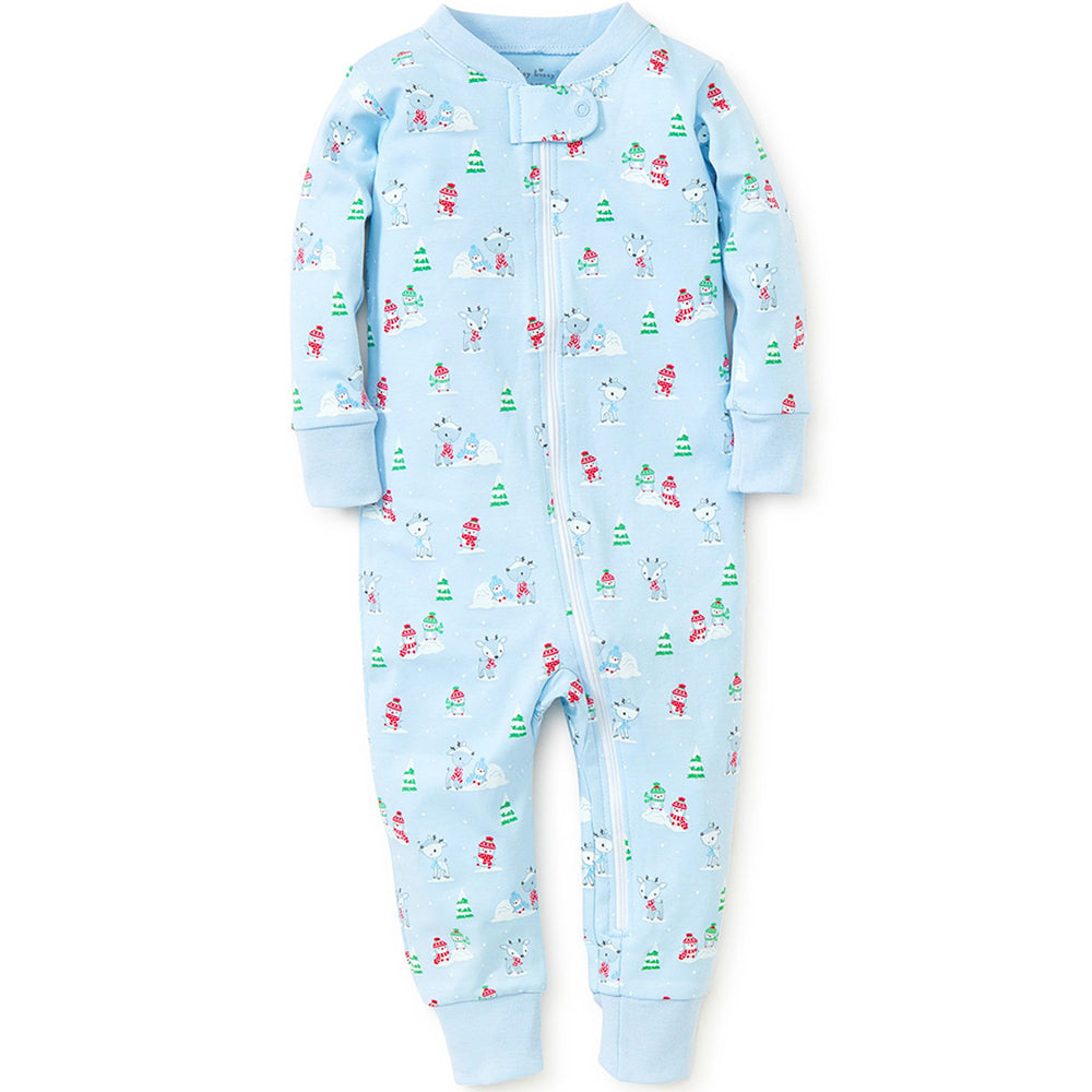 Light Blue Snow Day Pajama w/ Zipper