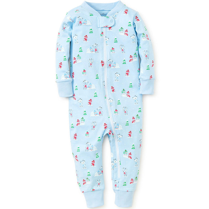 Light Blue Snow Day Pajama w/ Zipper