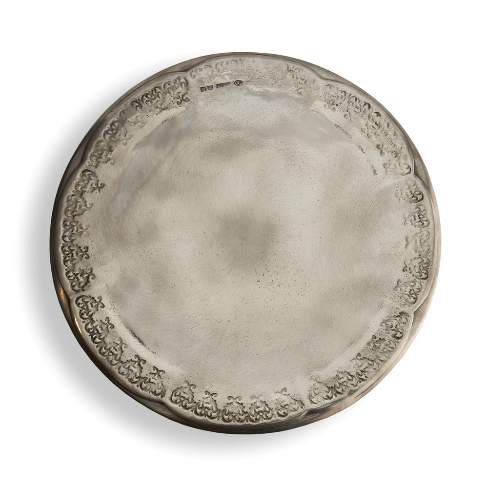 Vintage Pewter Cake Plate