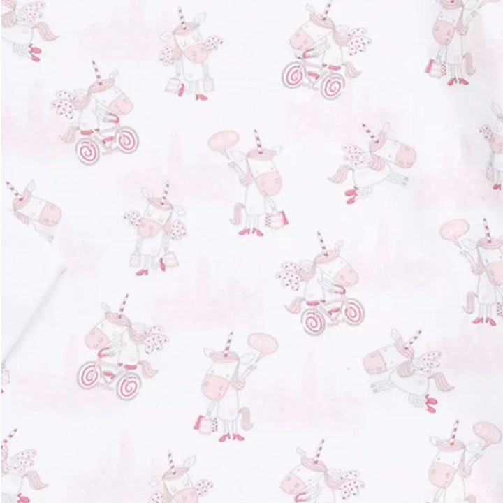 Unicorn Print Footie with Zipper