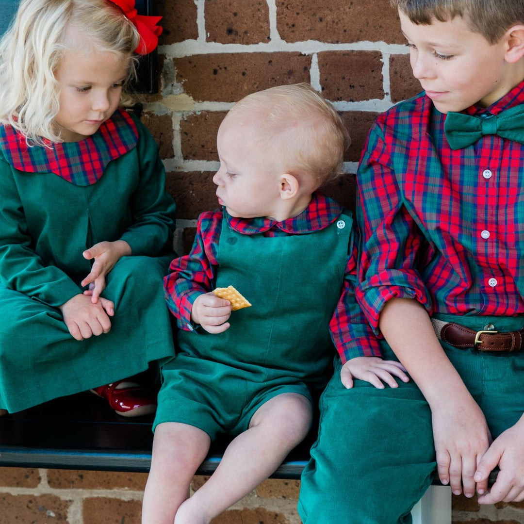 Clover Corduroy Short John John With Tab