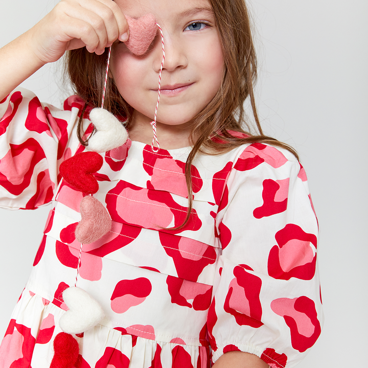 Pink & Red Leopard Evelyn Dress