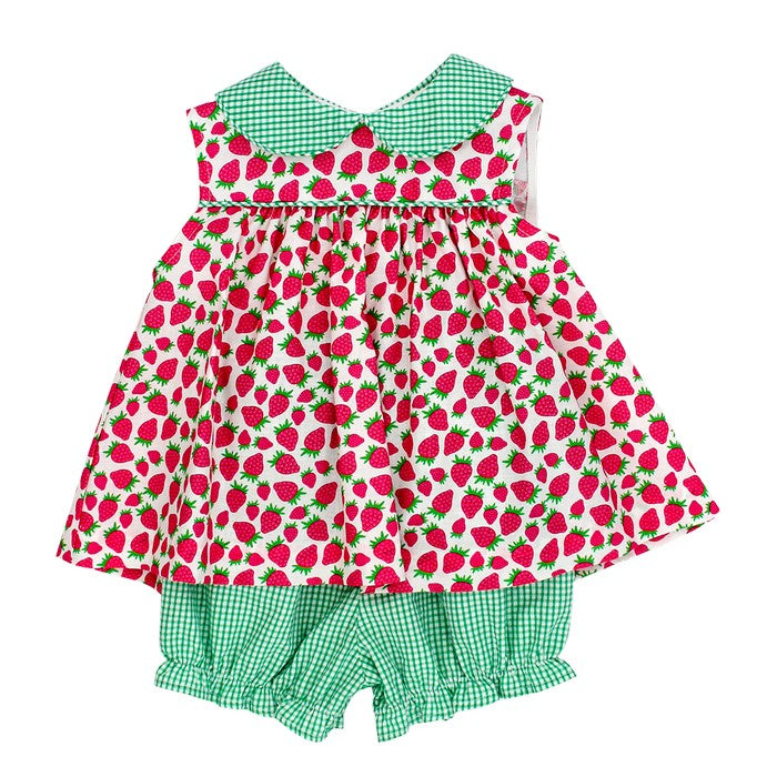 Strawberry Float Dress With Bloomer