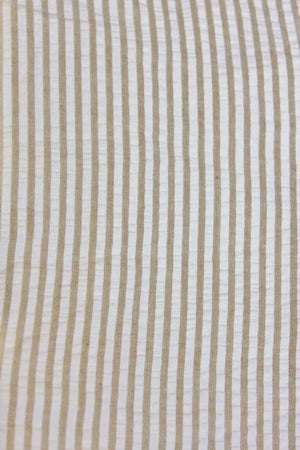 Khaki Stripe Seersucker Shorts