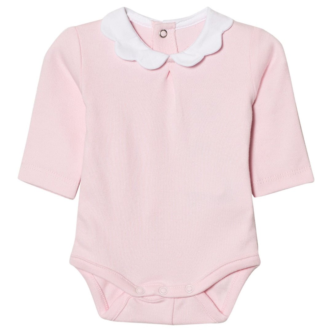Pink Scallop Collar Onesie