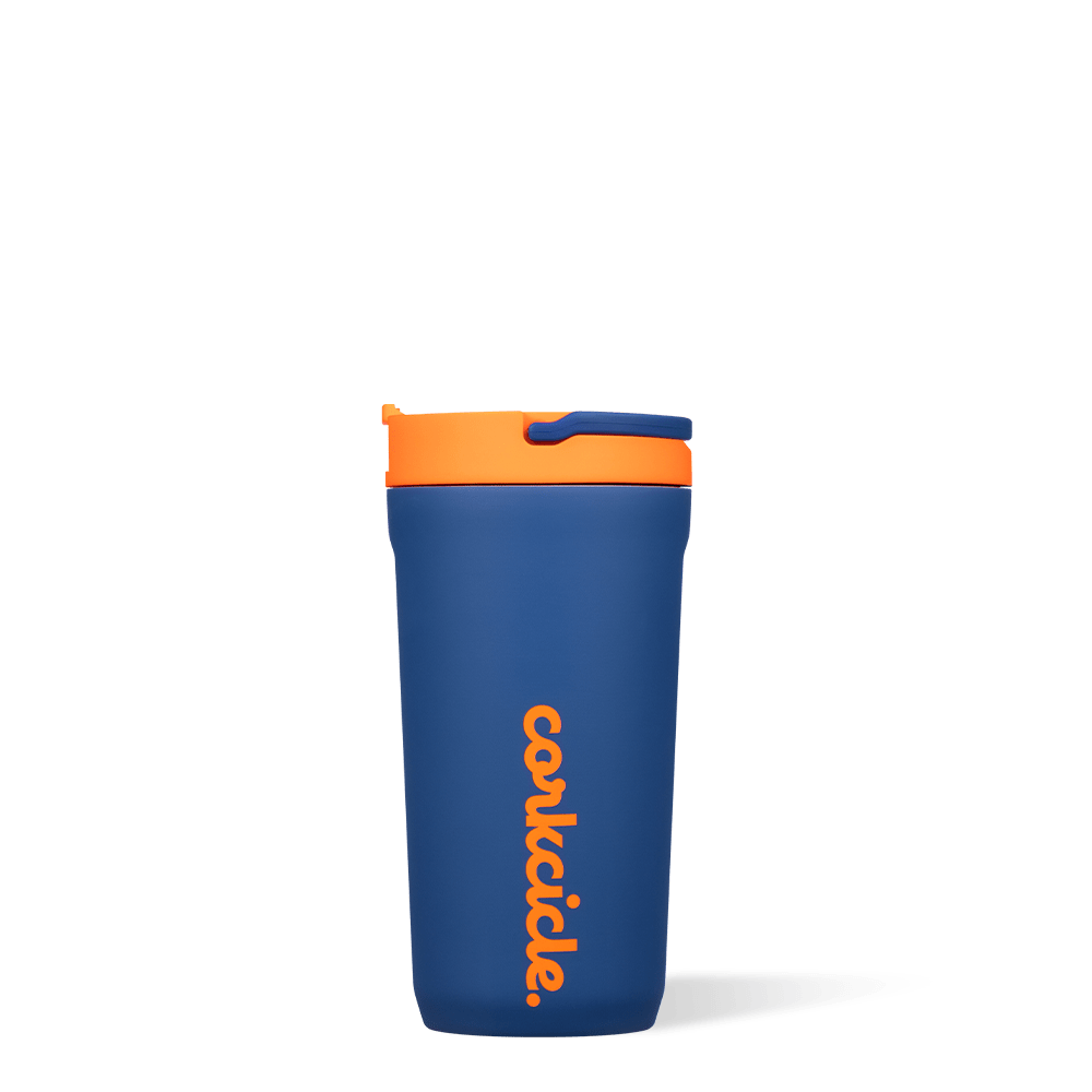 Electric Navy 12 oz Kid's Cup With Lid & Straw