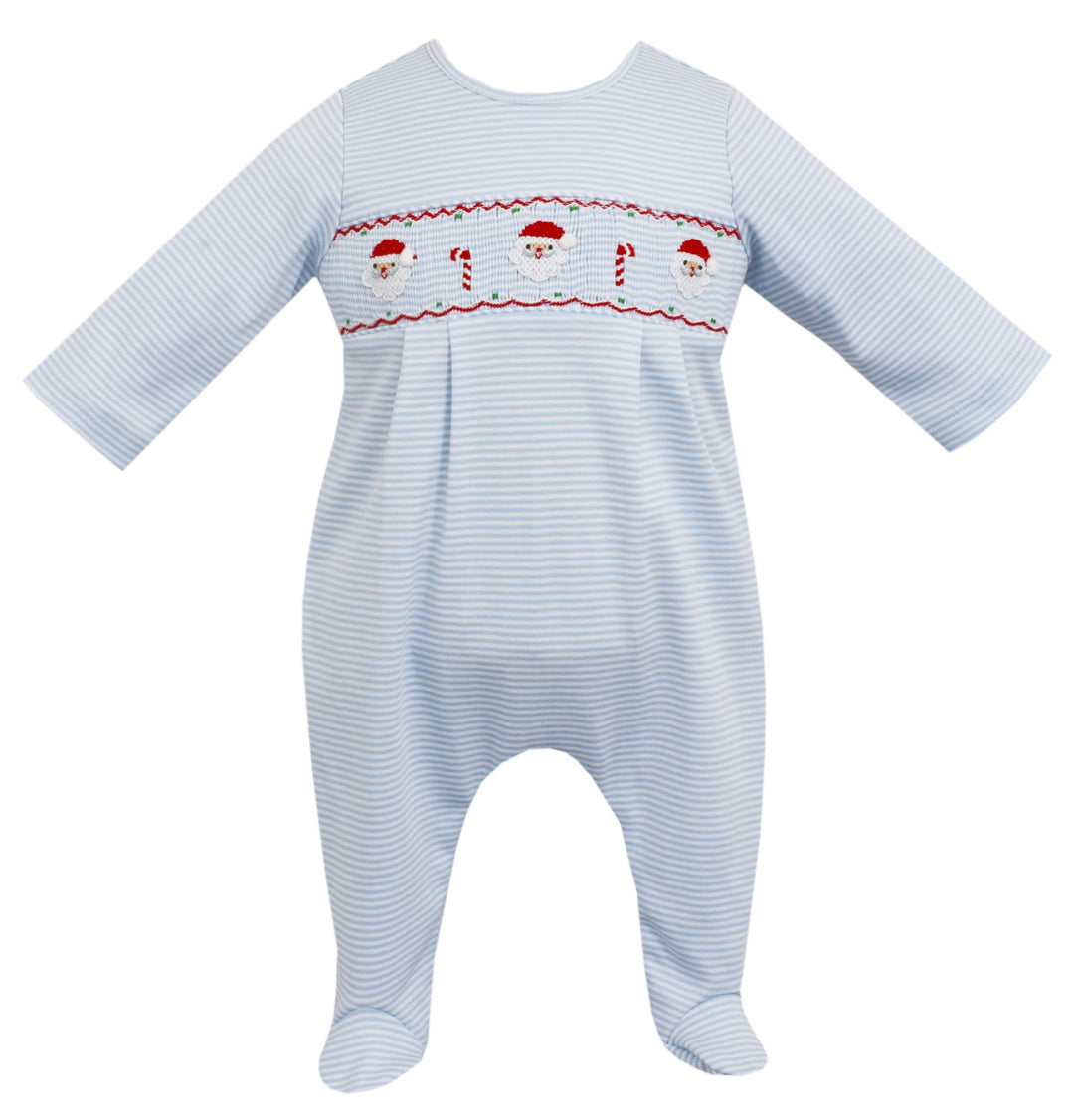 Blue Stripe Santa Footie