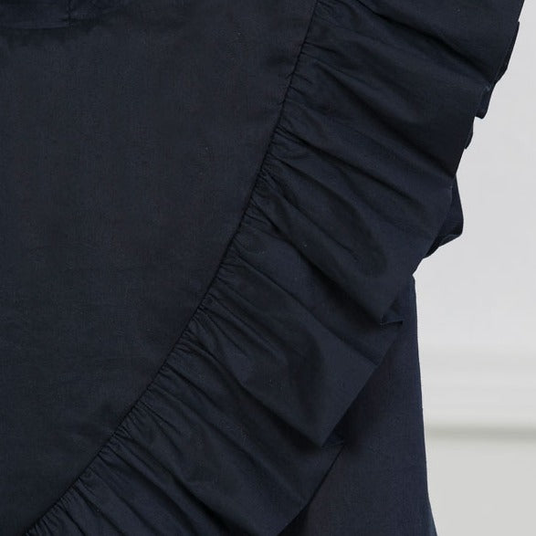 Navy Poplin Blouse