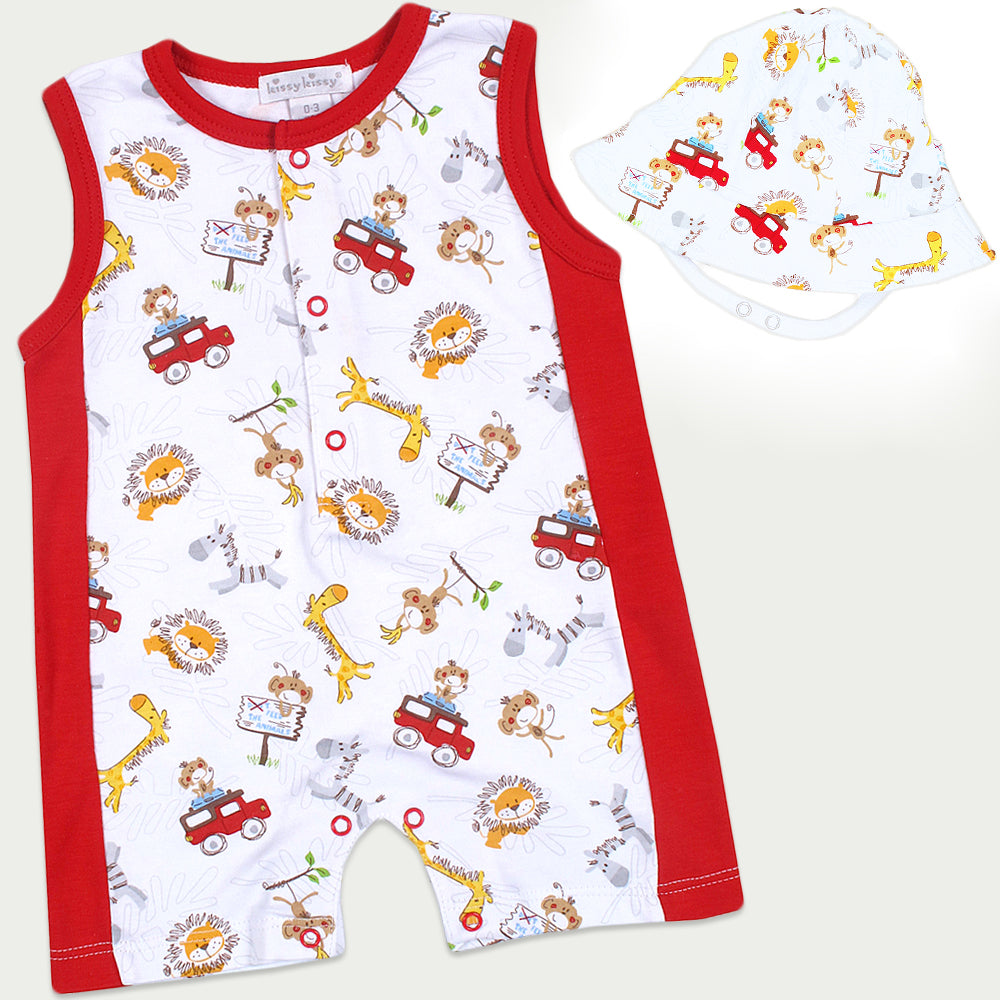 Jungle Roar Sleeveless Short Playsuit