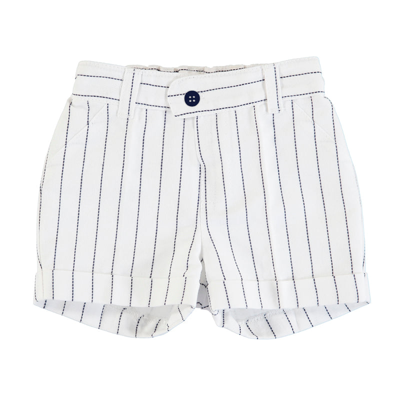 White Striped Shorts
