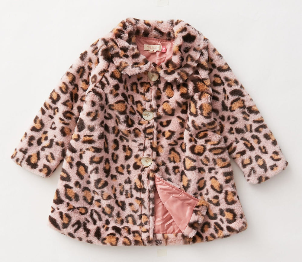 Pink Leopard Fur Kate Coat