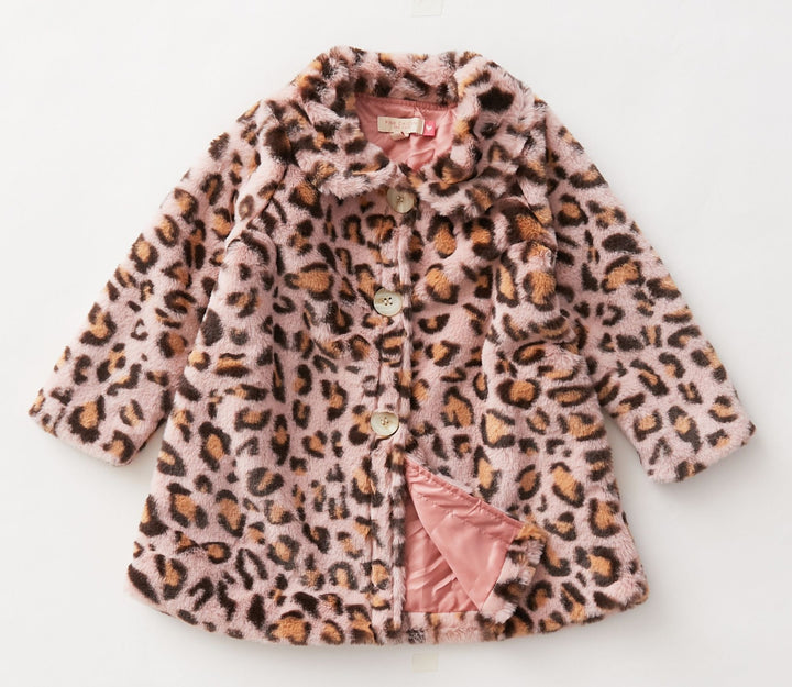 Pink Leopard Fur Kate Coat
