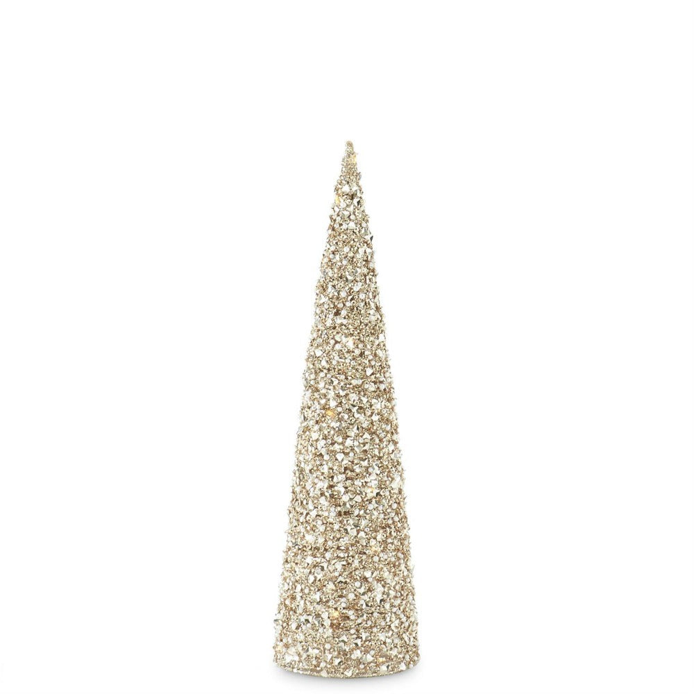 Champagne Sequin Embellished Cone Trees