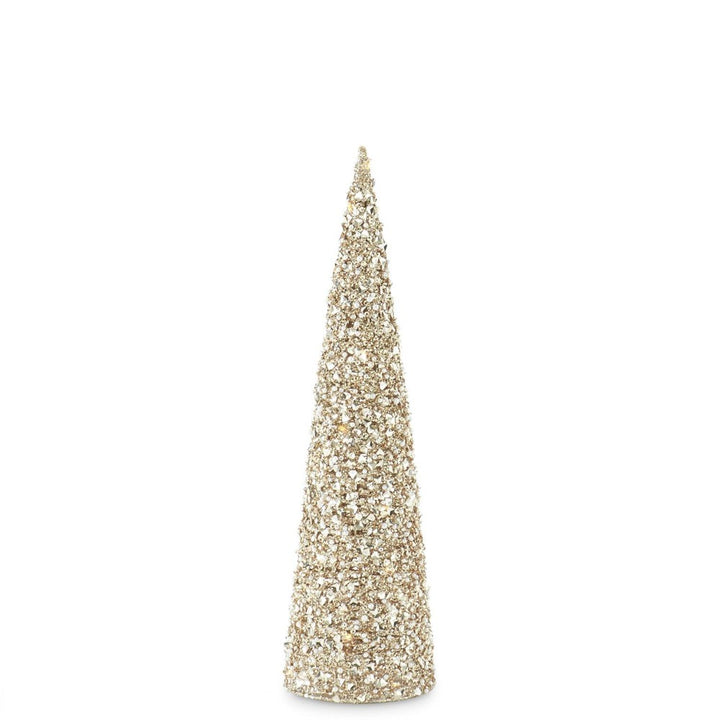 Champagne Sequin Embellished Cone Trees