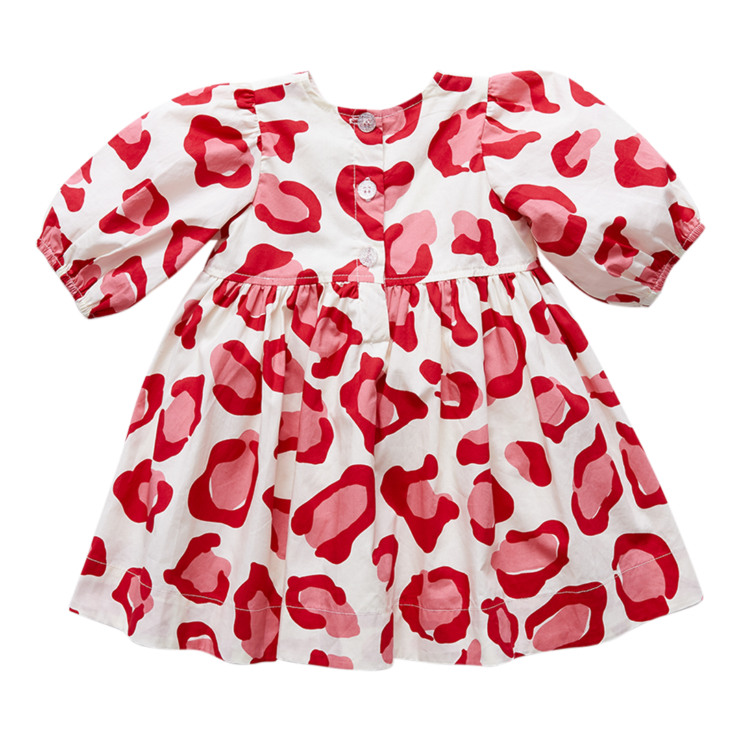 Pink & Red Leopard Evelyn Dress
