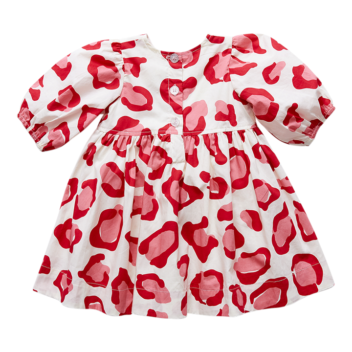 Pink & Red Leopard Evelyn Dress