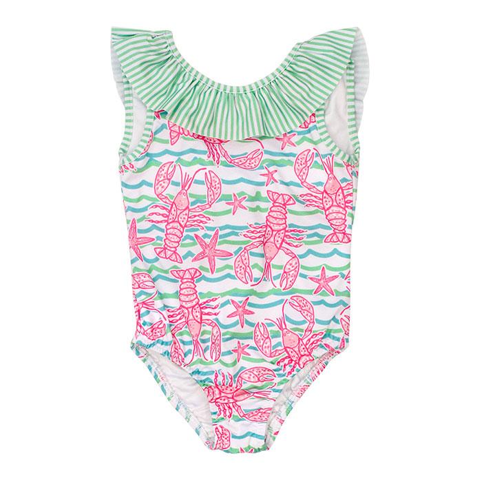 Lobster One Piece Spandex Swimsuit