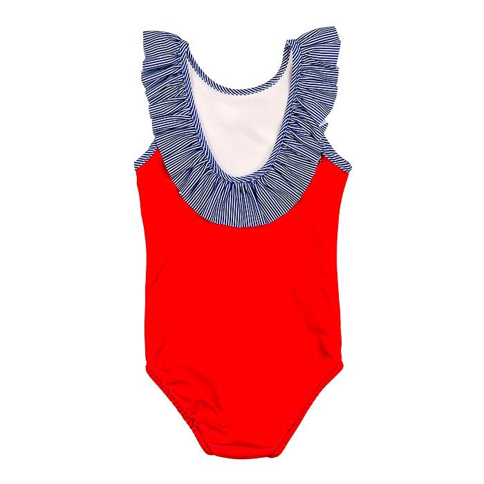 Red & Navy Stripe One Piece Swimsuit