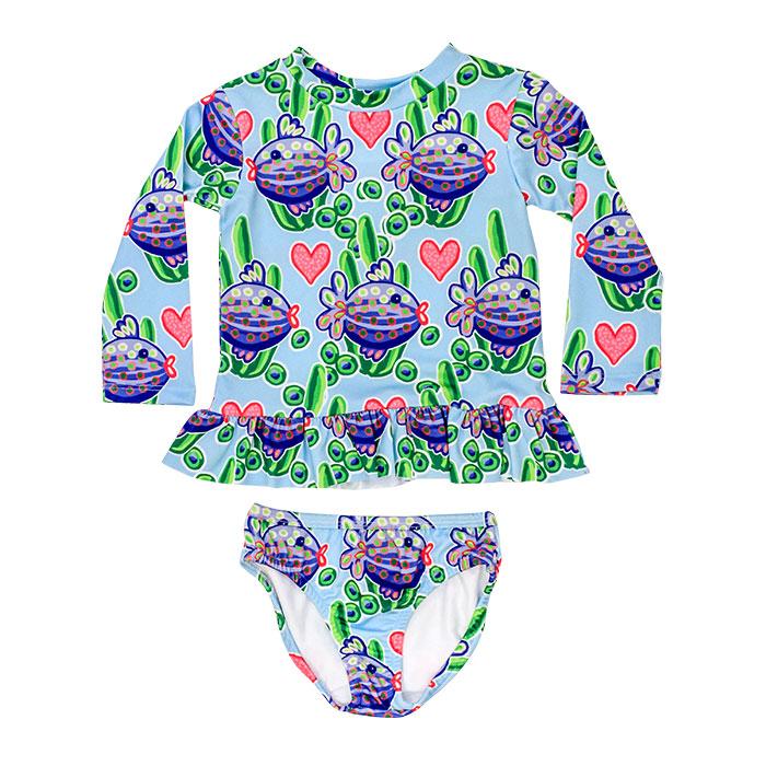 Fish Two Piece Spandex Swimsuit