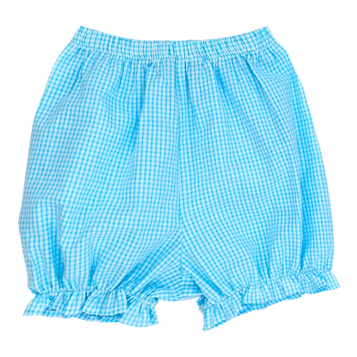 Aqua Check Seersucker Bloomer