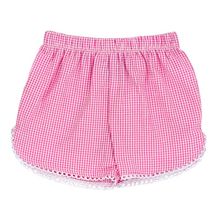Pink Check Seersucker Shorts