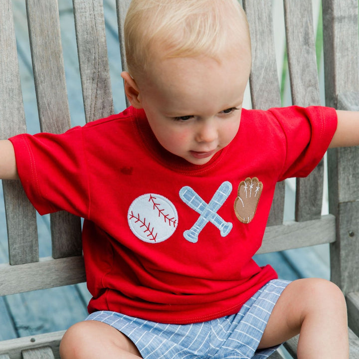 Baseball Trio Top &amp; Bottom Set
