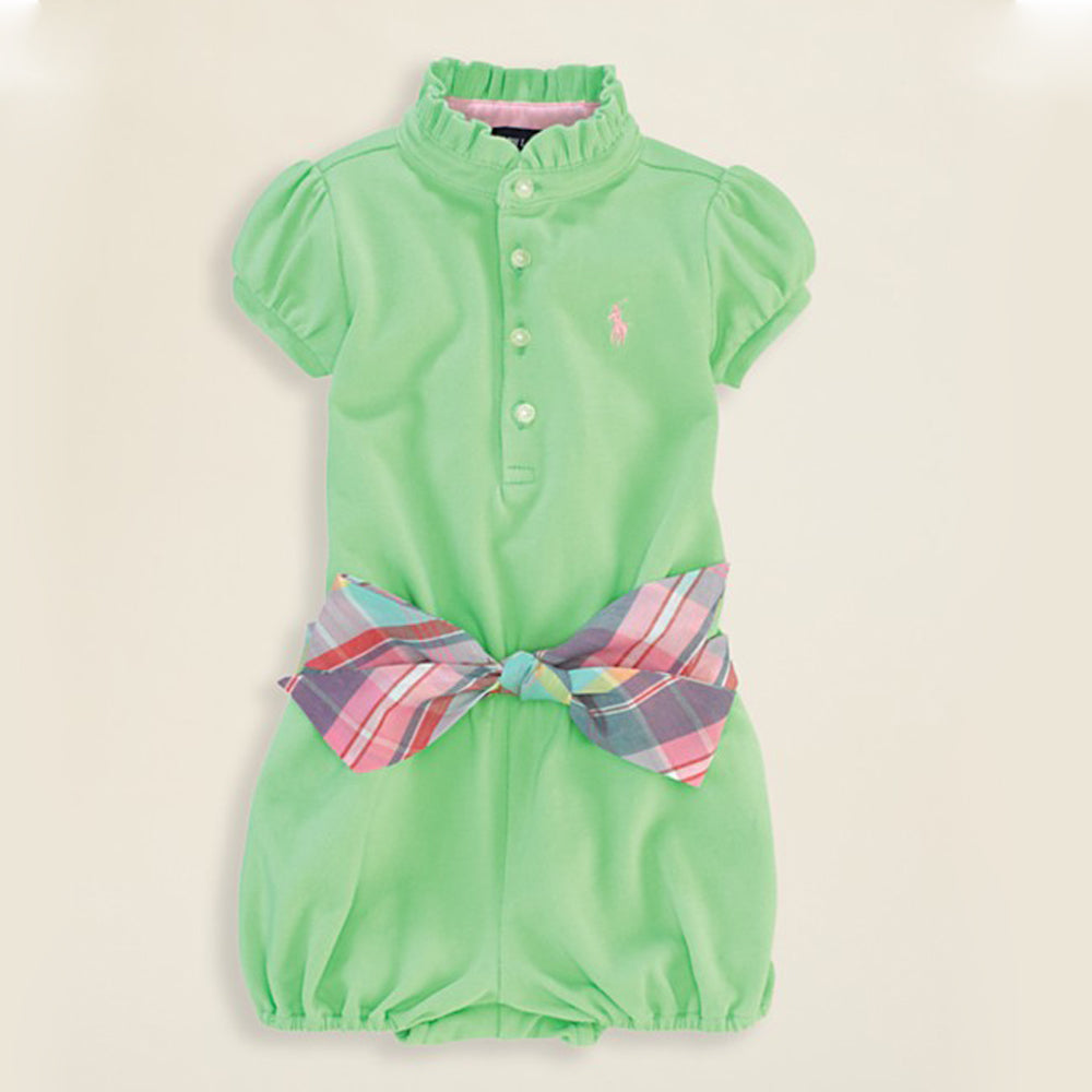 Girls Ruffle Collar Romper