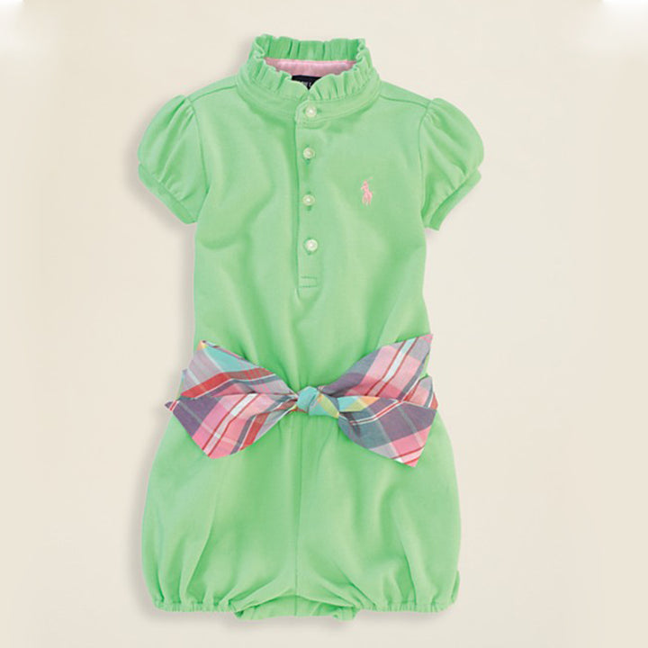 Girls Ruffle Collar Romper