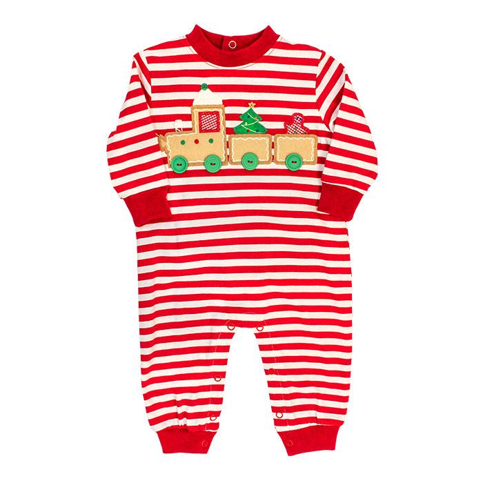 Gingerbread Train Collection - Knit Romper