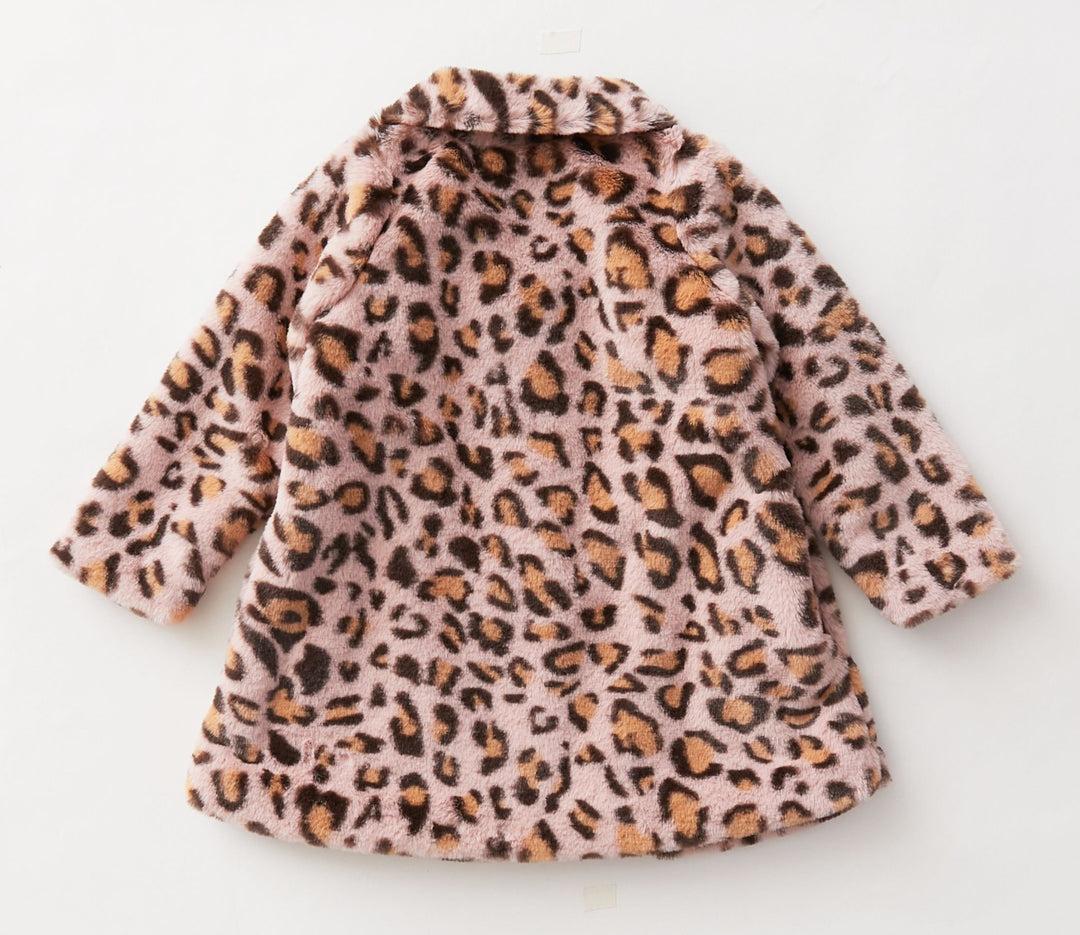 Pink Leopard Fur Kate Coat