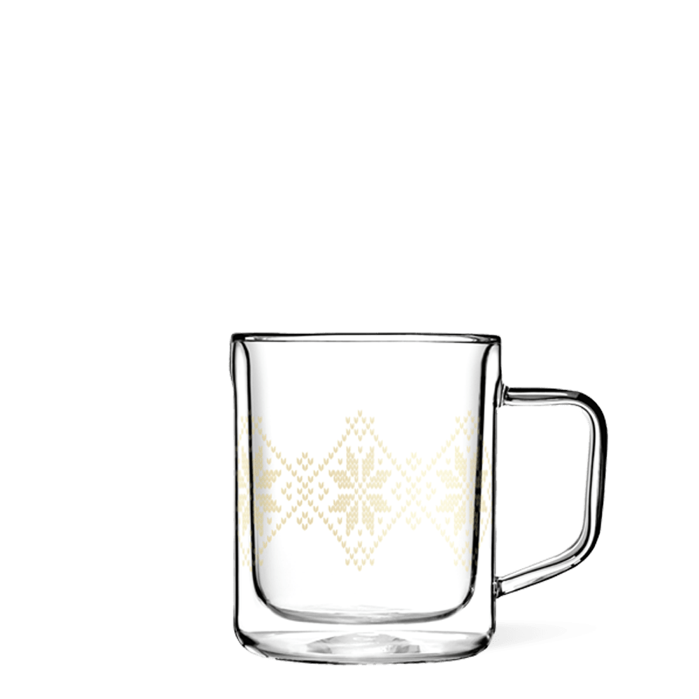 Fairisle Gold Holiday 12oz Mug - Set of 2