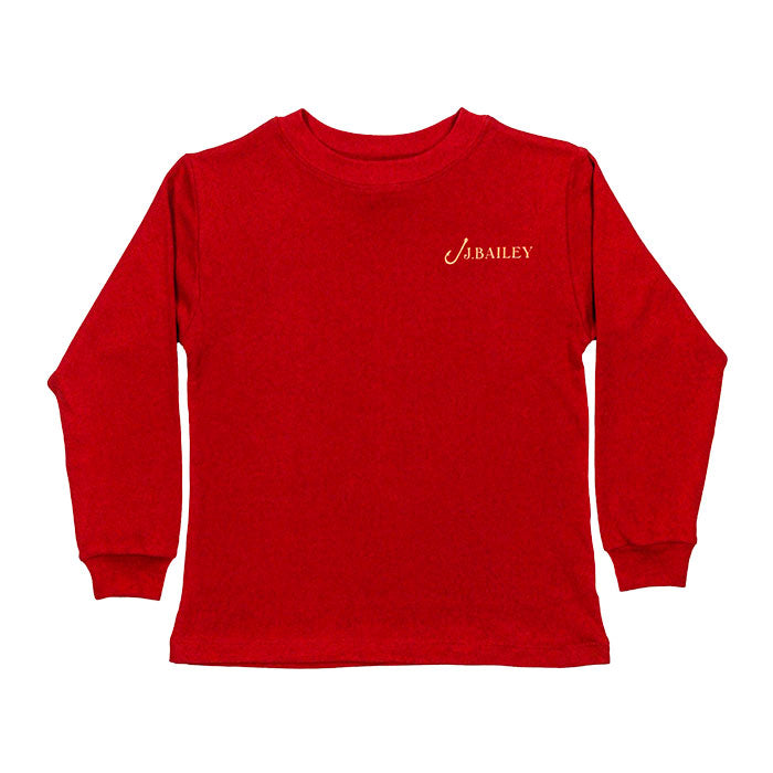 Red Candy Cane Fishing Long Sleeve T-Shirt
