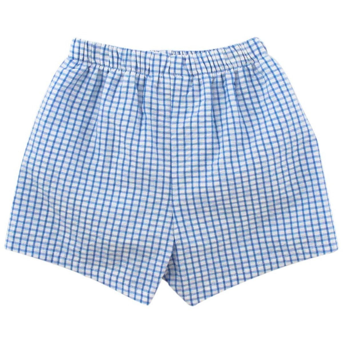 Blue Windowpane Seersucker Swimtrunk