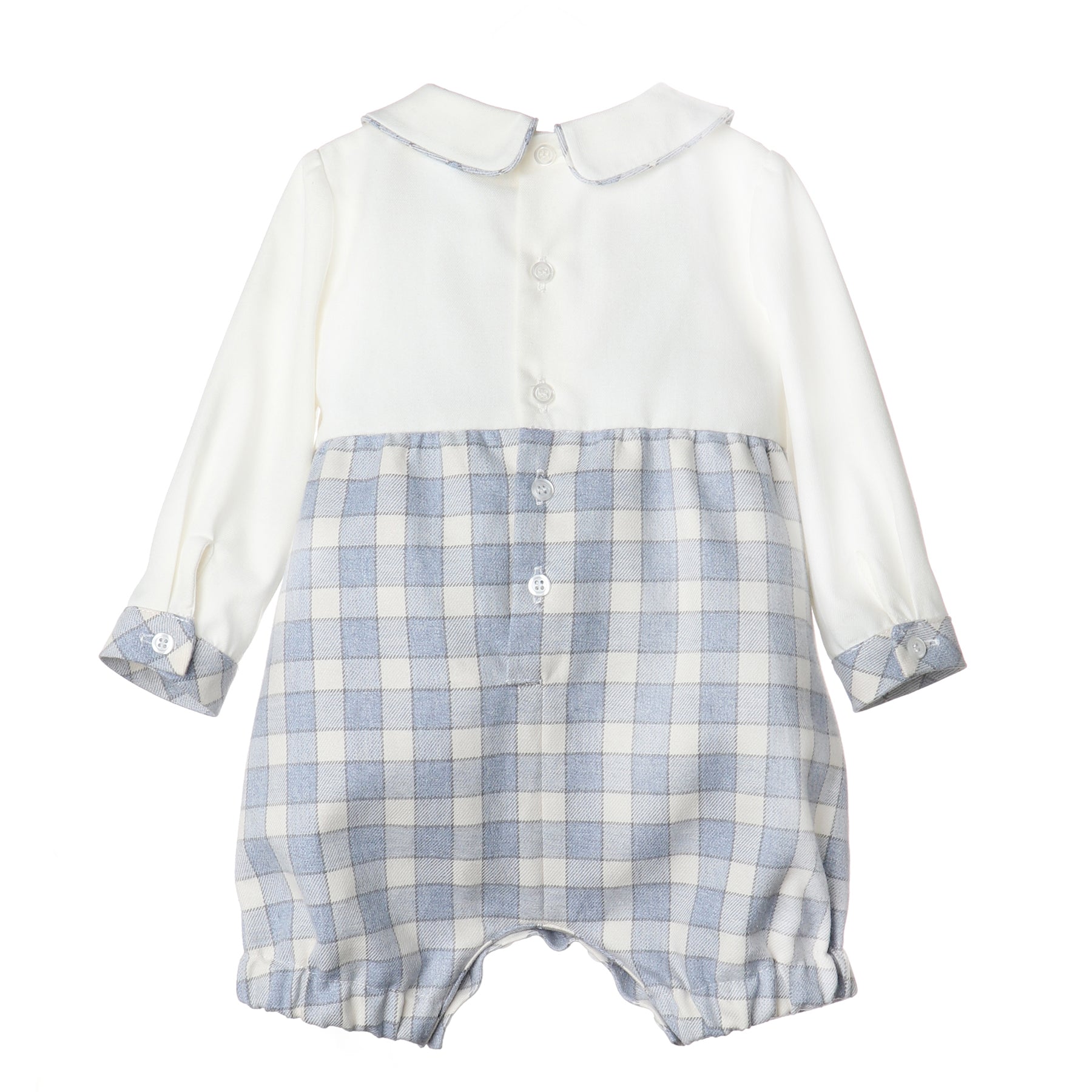 Boy's Blue Gingham Check Bubble
