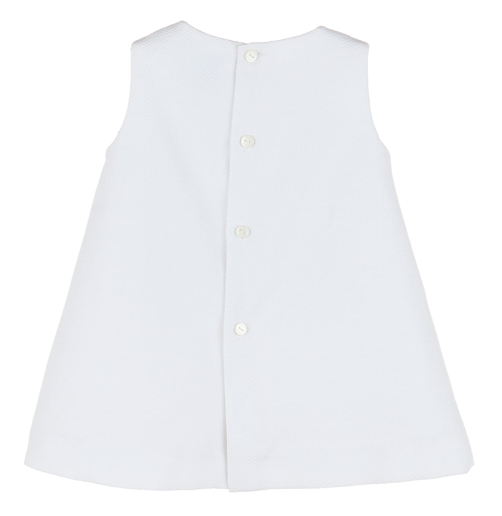 Pink All-Stitches A-Line Dress With Pockets