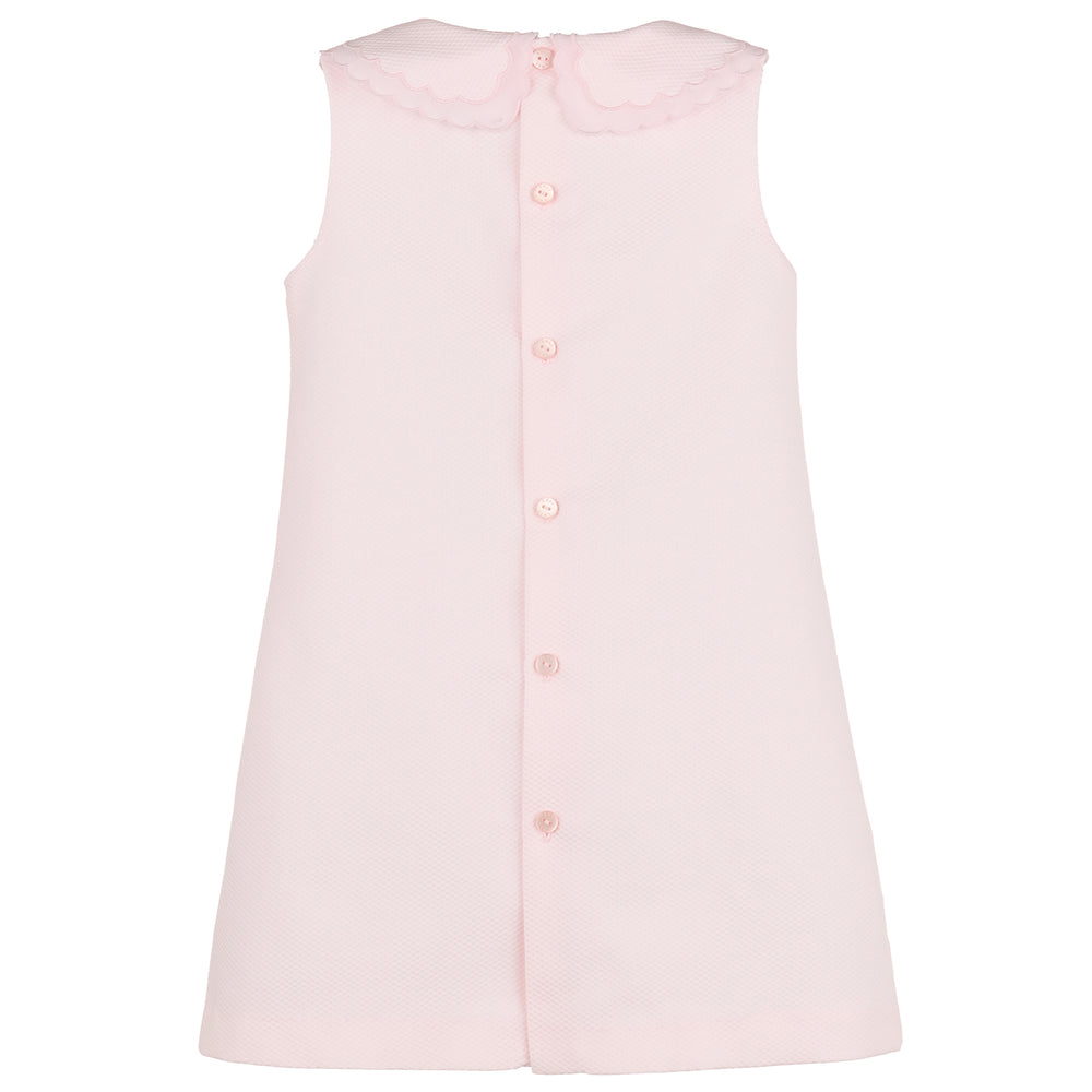 Pink Insert Scallops Dress