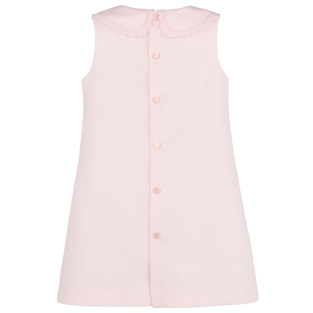 Pink Insert Scallops Dress