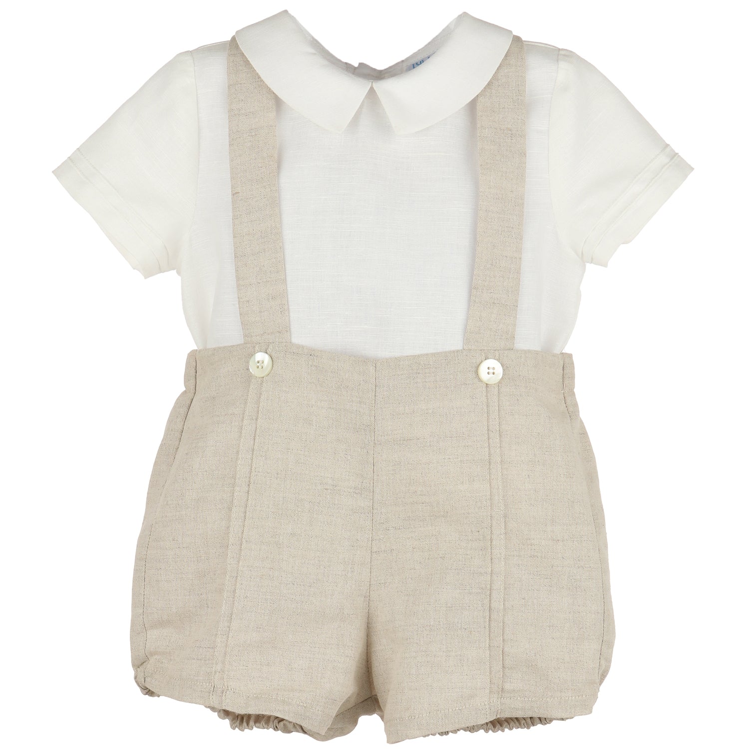 Beige Lovers Linen Boy Set