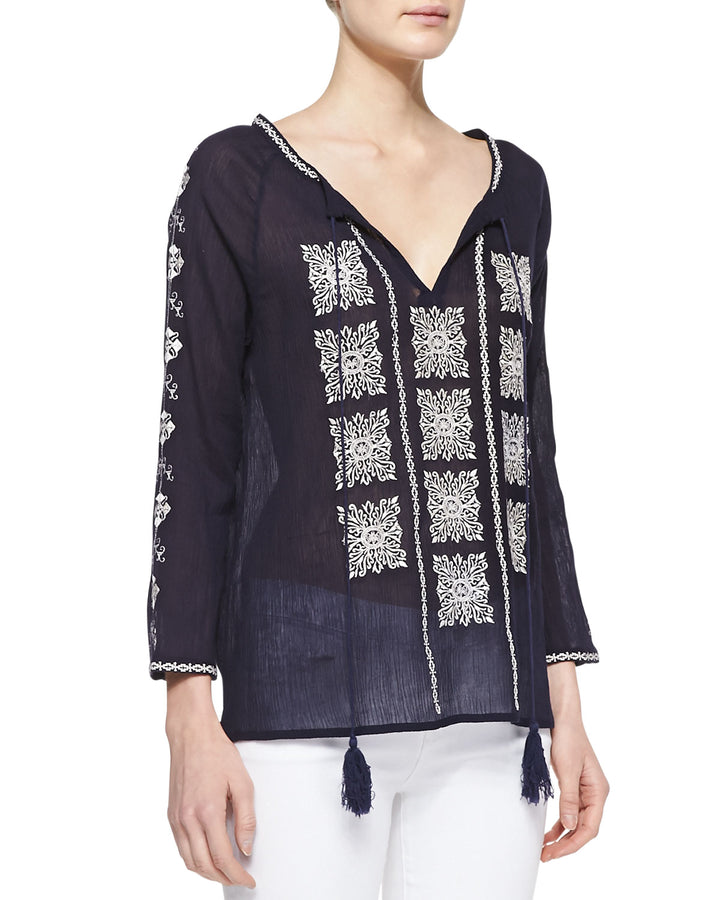 Radha Top - Navy