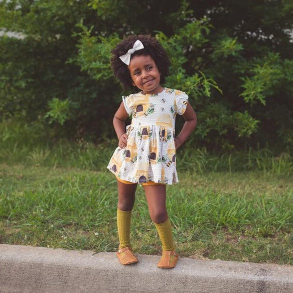 Bright Olive Cable Knit Knee High Socks