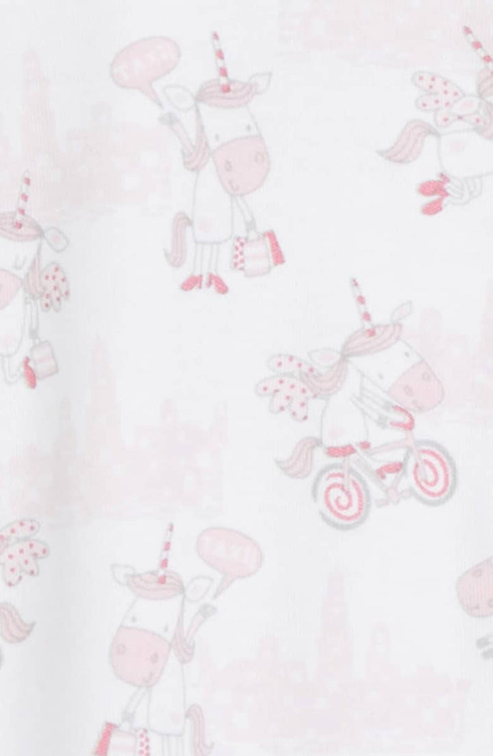 Unicorn Print Footie with Zipper