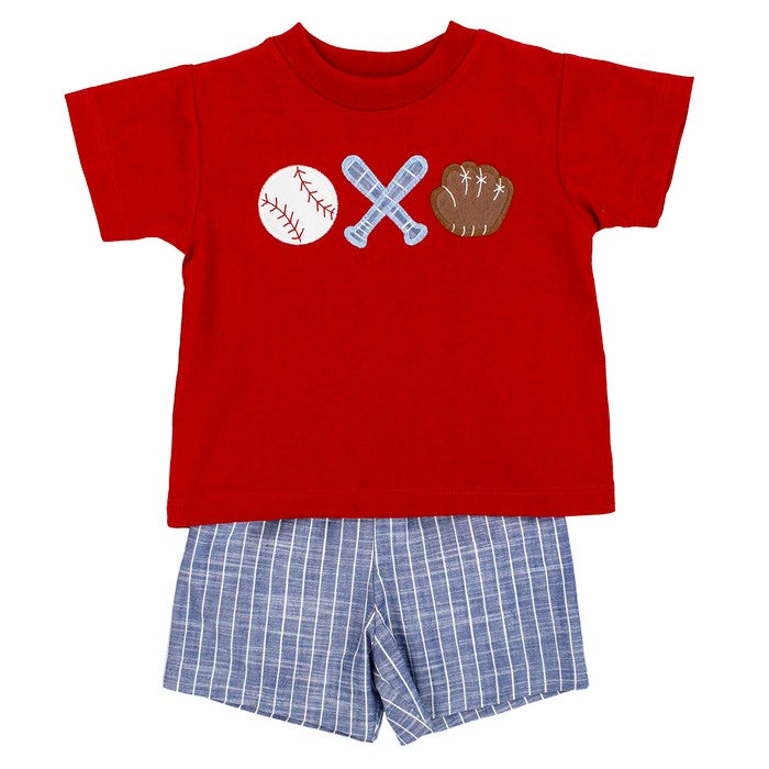 Baseball Trio Top & Bottom Set
