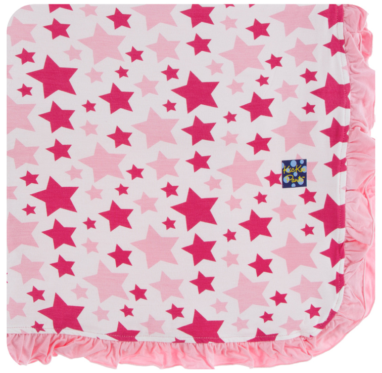 Flamingo Star Ruffle Toddler Blanket