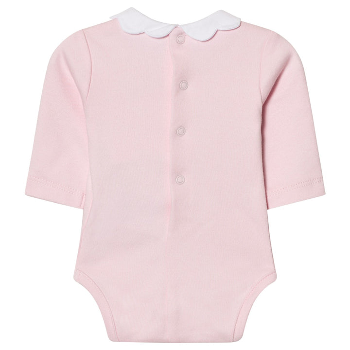 Pink Scallop Collar Onesie