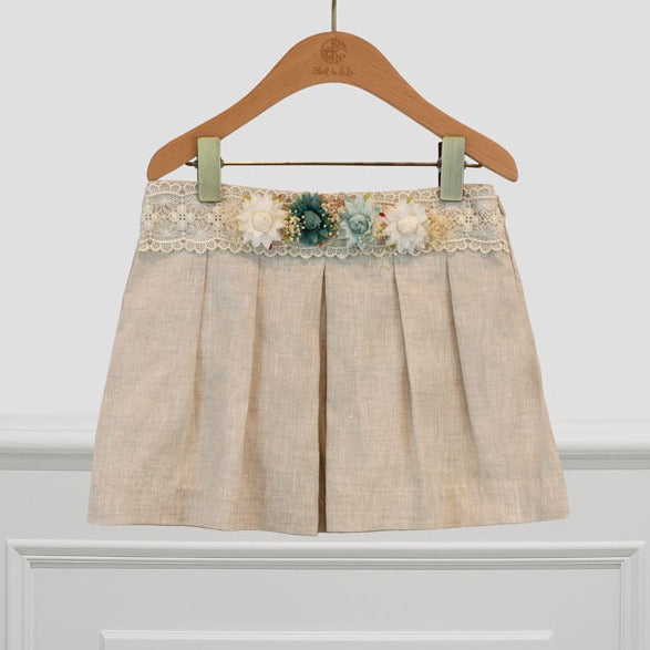 Floral Linen Shorts